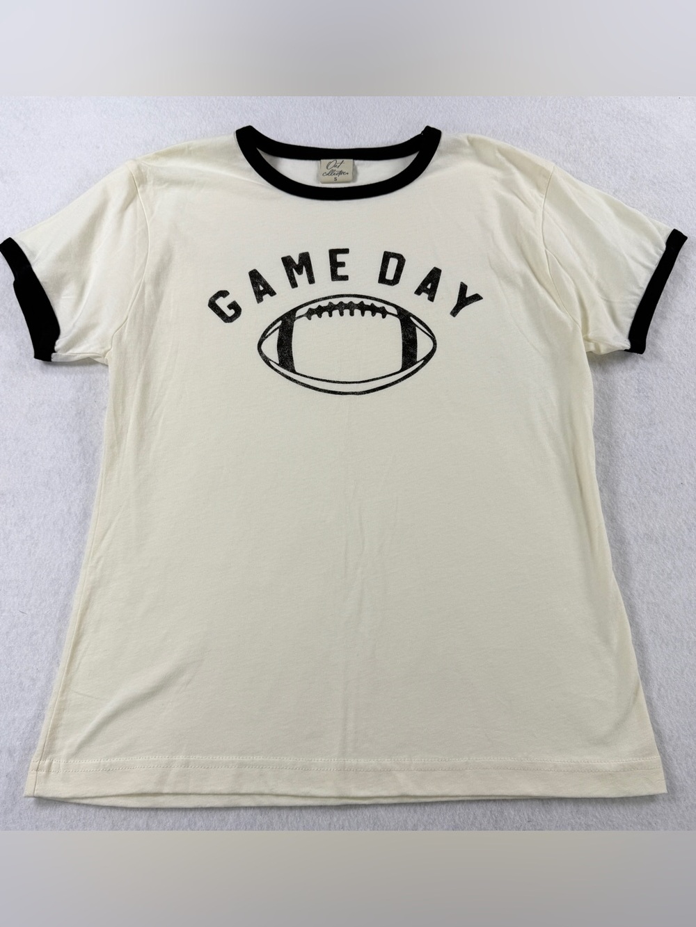 Oat Collective Game Day Football Ringer Graphic Tee Oversized Size Small